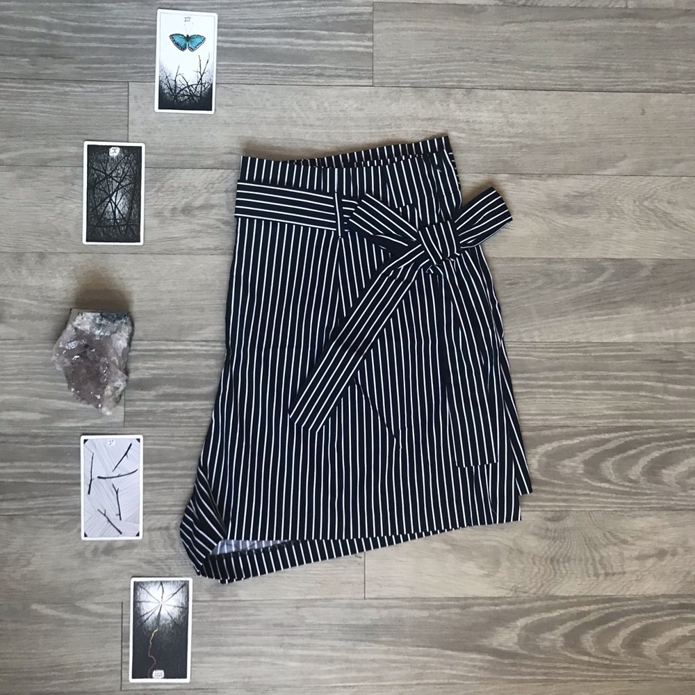 Forever21+ | Pinstripe Paperbag Shorts | 2X/3X